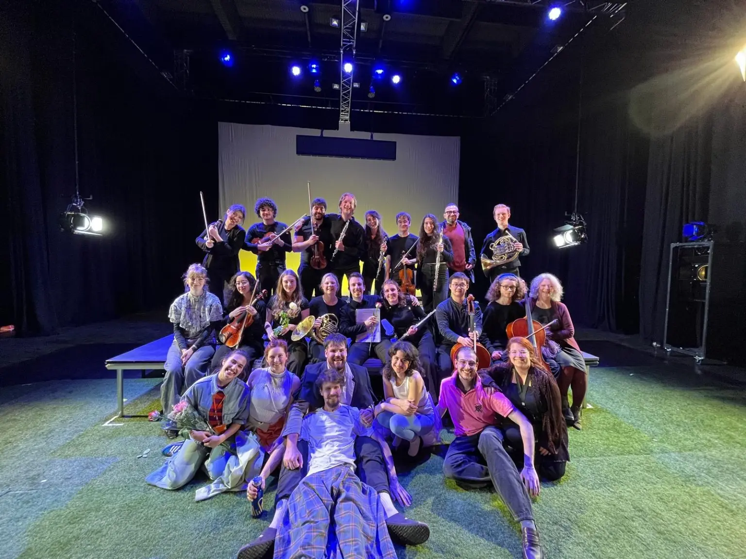 Cast and ensemble of La prova di un’opera seria after the performance